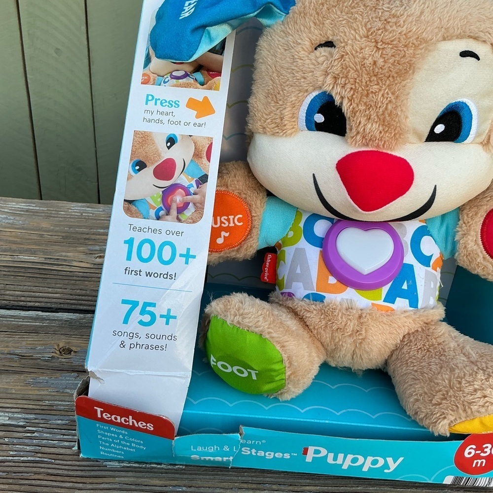 Fisher Price Laugh & Learn Smart Stages Puppy Plush 100 Words/ 75+ Songs NEW - Picture 2 of 10